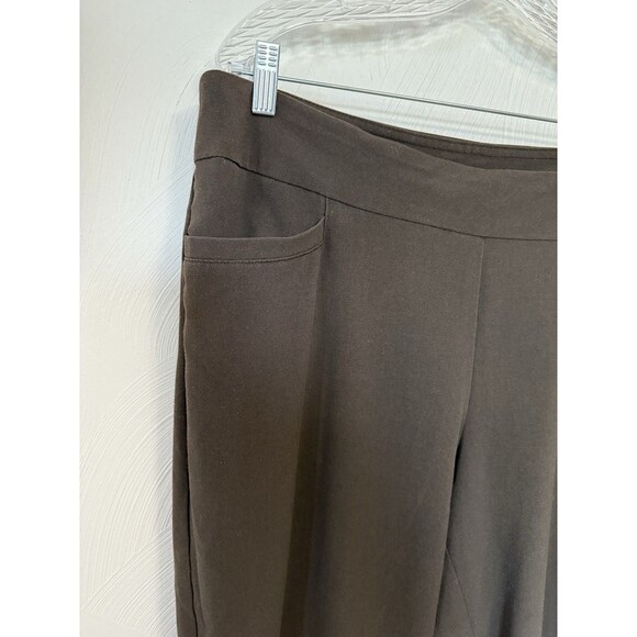 Counterparts Sz 16 Brown Pull On Pants w/ Tummy Control Panel Mid Rise Stretch - Picture 3 of 13